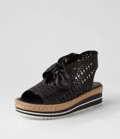 Altona Black Leather Sandals
