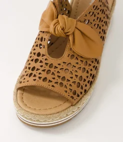 Altona Dark Tan Leather Espadrilles