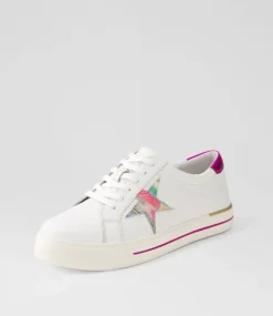 Alysia W White Multi Dot Sneakers