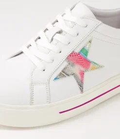 Alysia W White Multi Dot Sneakers