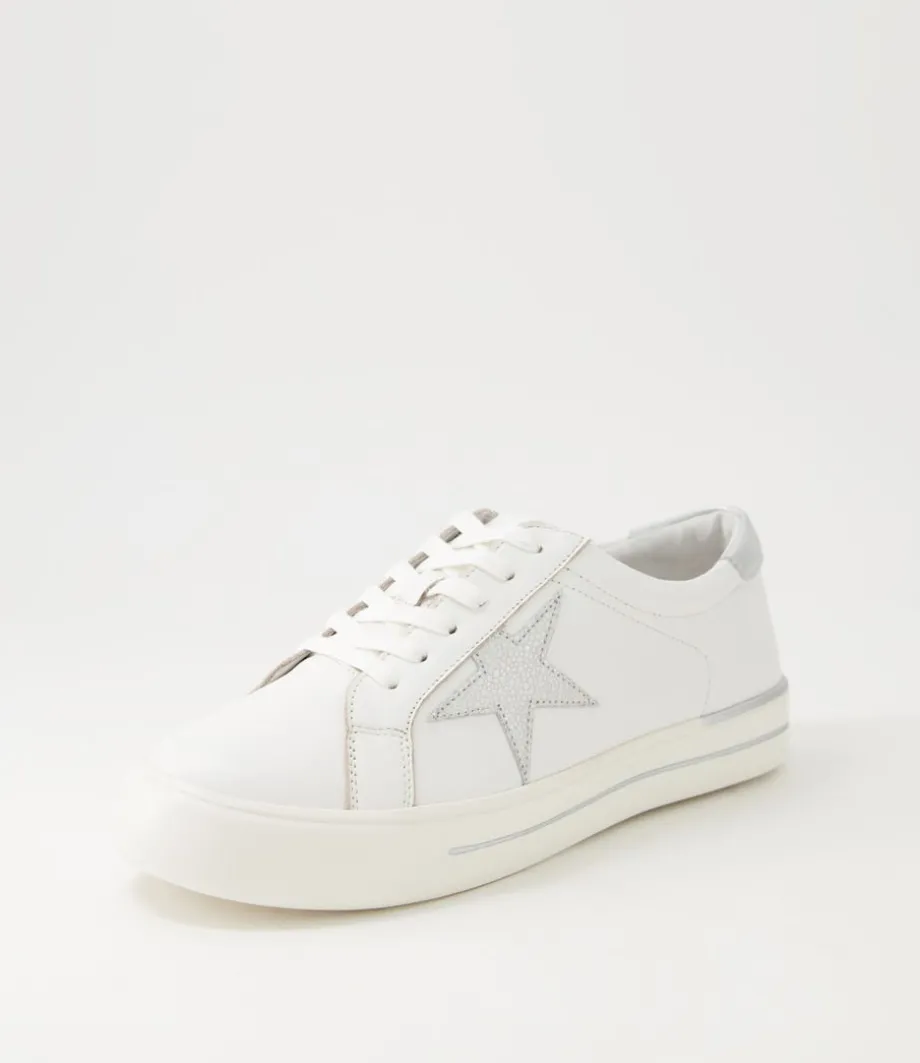 Alysia W White Silver Speckle Multi Sneakers