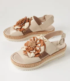 Amare Almond Natural Multi Leather Espadrilles