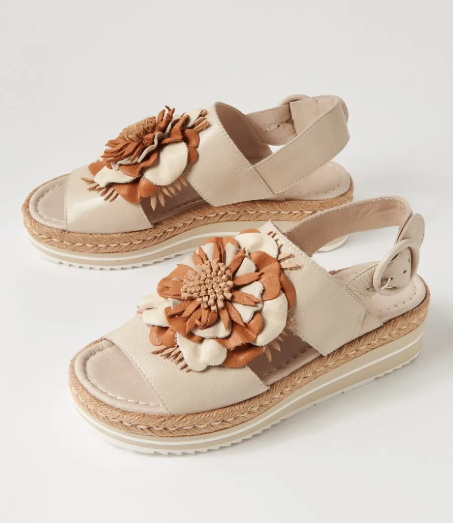 Amare Almond Natural Multi Leather Espadrilles