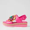 Amare Hot Pink Bright Multi Leather Sandals