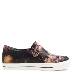 Ambera W Antique Floral Leather Sneakers