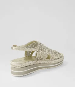 Amiri Platinum Rope Woven Sandals