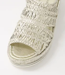 Amiri Platinum Rope Woven Sandals