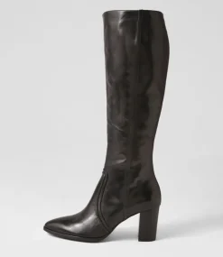 Ammies Black Leather Knee High Boots