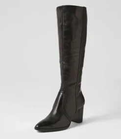 Ammies Black Leather Knee High Boots