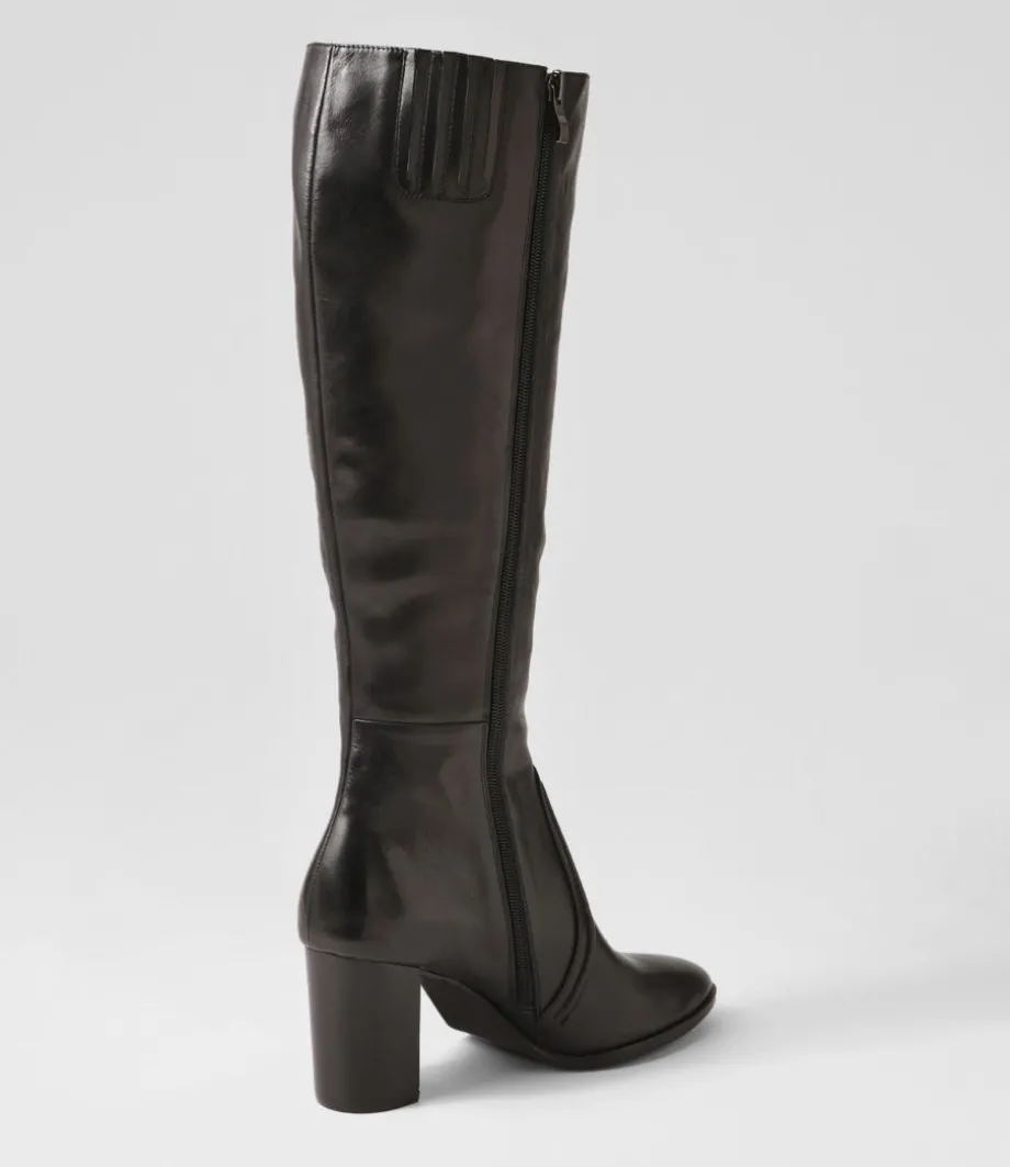 Ammies Black Leather Knee High Boots