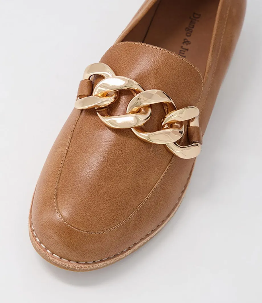 Ampard Tan Leather Loafers