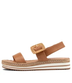 Antons Dark Tan Leather Espadrilles