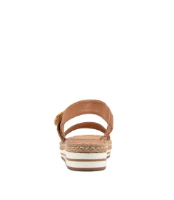 Antons Dark Tan Leather Espadrilles