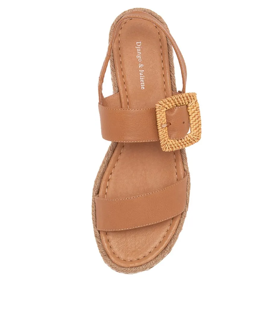 Antons Dark Tan Leather Espadrilles