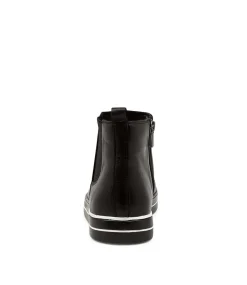 Arianah W Black Leather Ankle Boots Bs