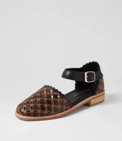 Ashby Black Tan Leather Mary Janes