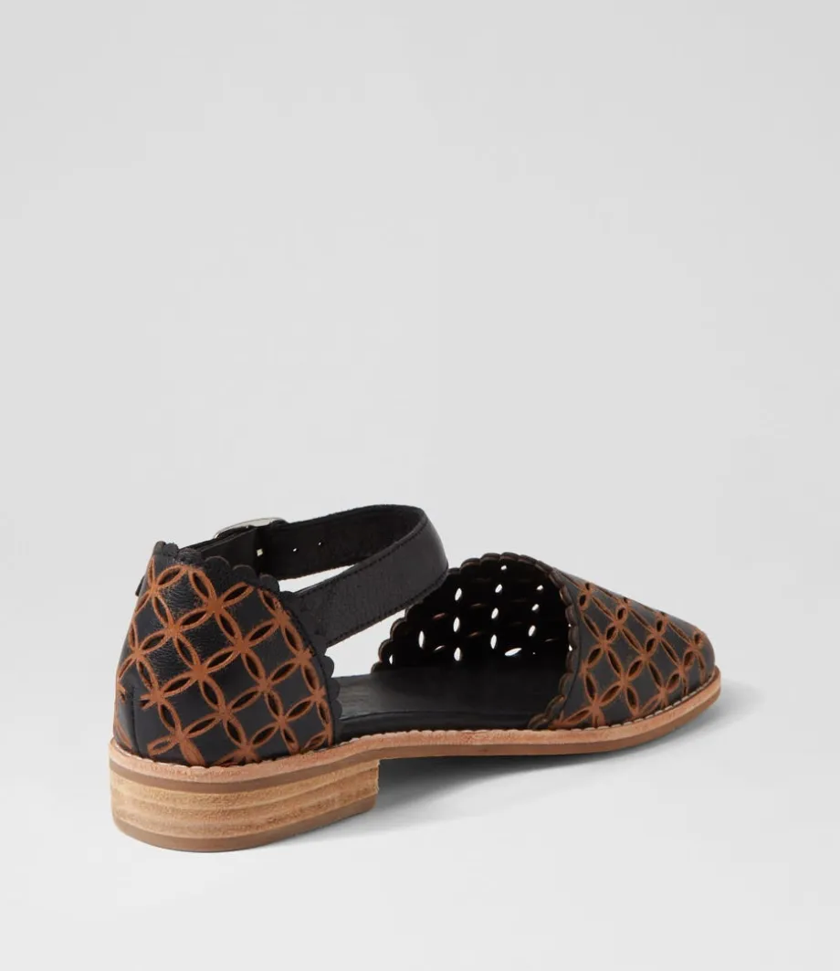 Ashby Black Tan Leather Mary Janes