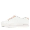 Ashleen W White Rose Gold Leather Sneakers
