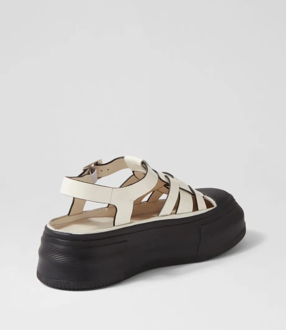 Askery Off White Black Patent Leather Sneakers