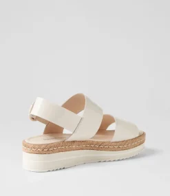 Atha Ivory Patent Leather Espadrilles