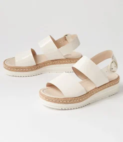 Atha Ivory Patent Leather Espadrilles