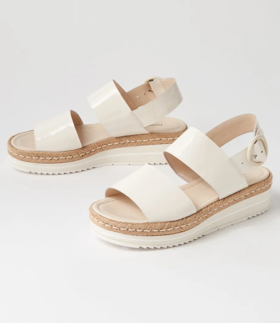 Atha Ivory Patent Leather Sandals