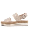 Atha Nude Frill Leather Sandals
