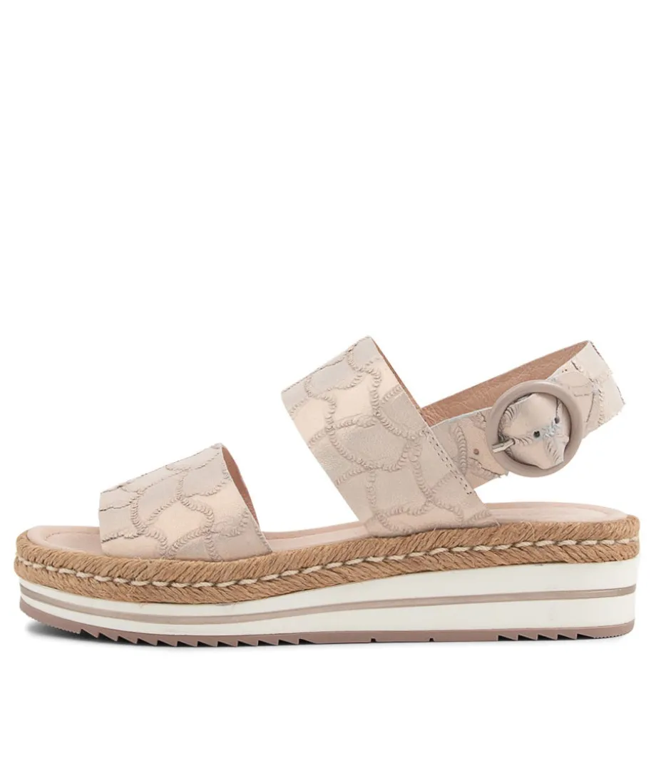 Atha Nude Frill Leather Sandals