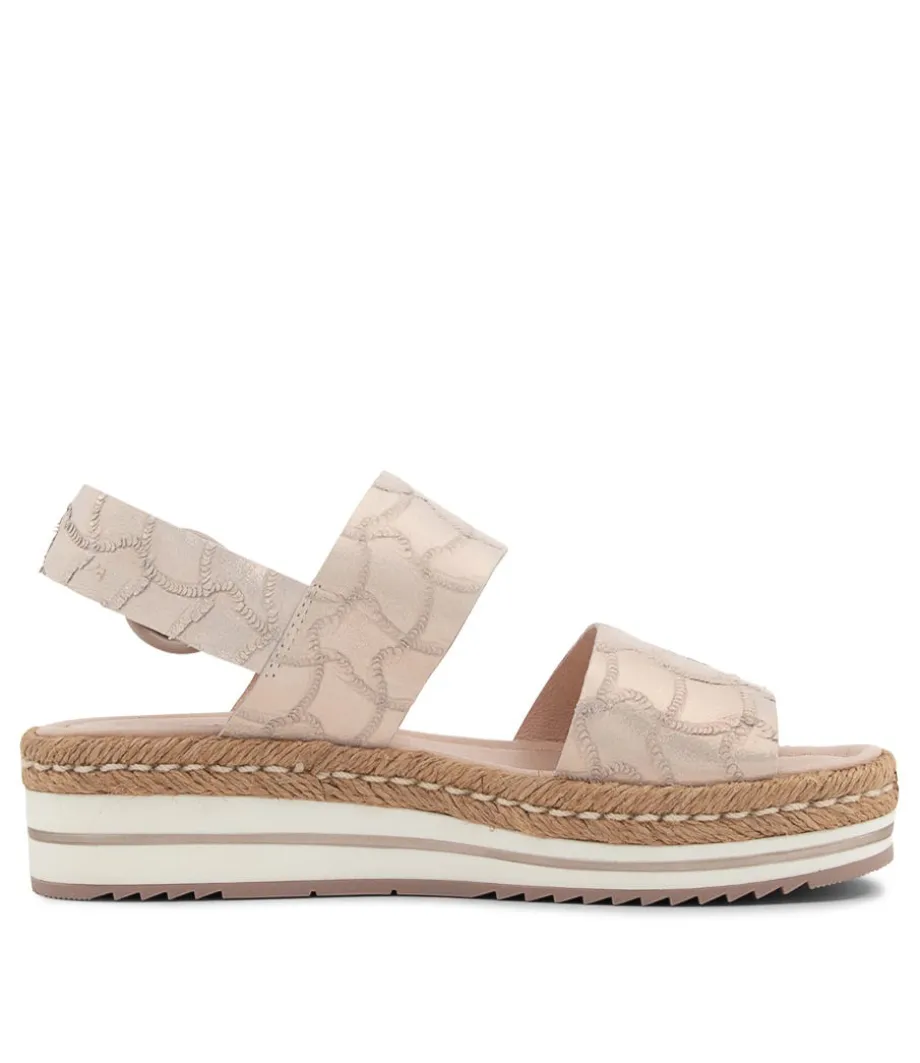 Atha Nude Frill Leather Sandals