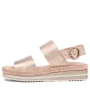 Atha Pale Rose Gold Rope Leather Sandals