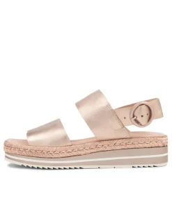 Atha Pale Rose Gold Rope Leather Sandals
