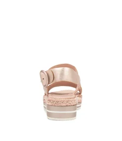 Atha Pale Rose Gold Rope Leather Sandals