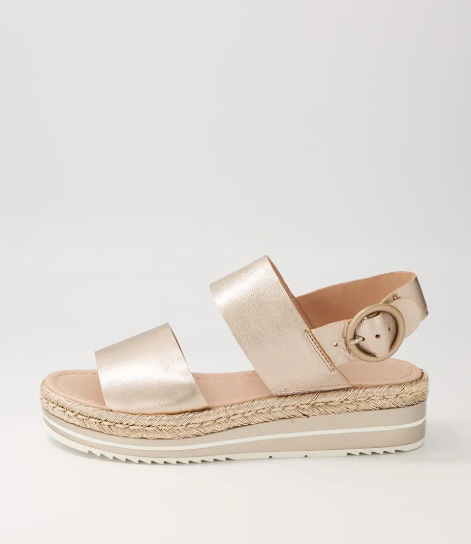 Atha Platino Leather Espadrilles