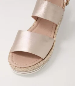 Atha Platino Leather Espadrilles