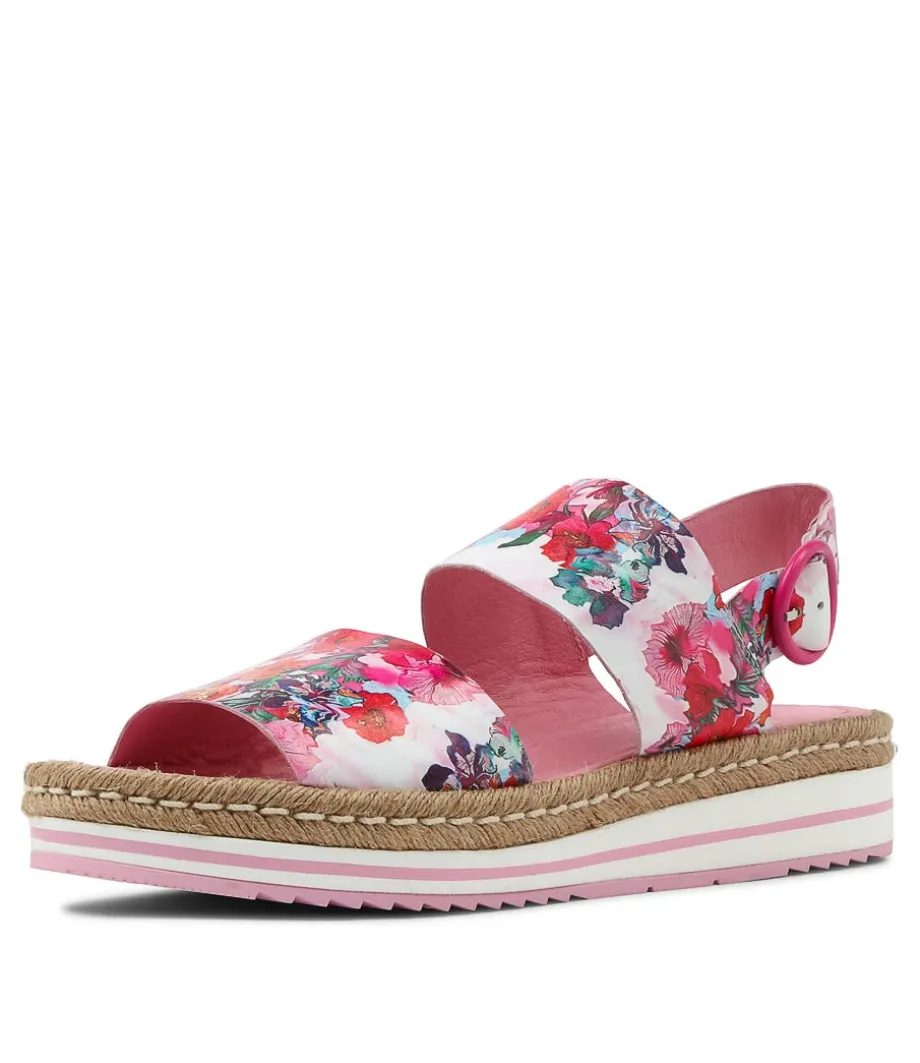 Atha Poppy Print Leather Espadrilles