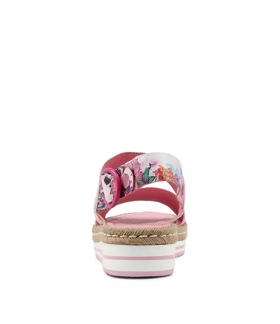 Atha Poppy Print Leather Espadrilles