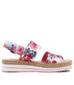 Atha Poppy Print Leather Espadrilles