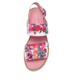 Atha Poppy Print Leather Espadrilles