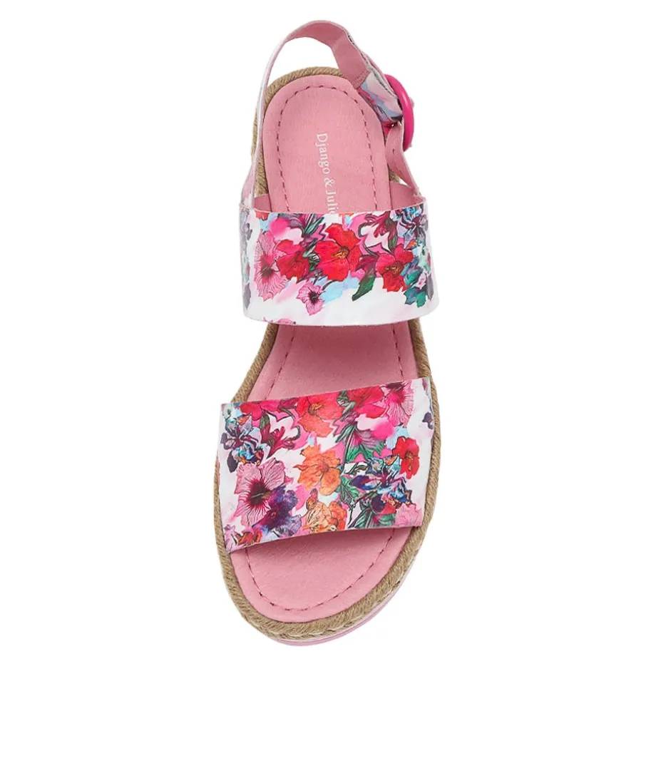 Atha Poppy Print Leather Espadrilles
