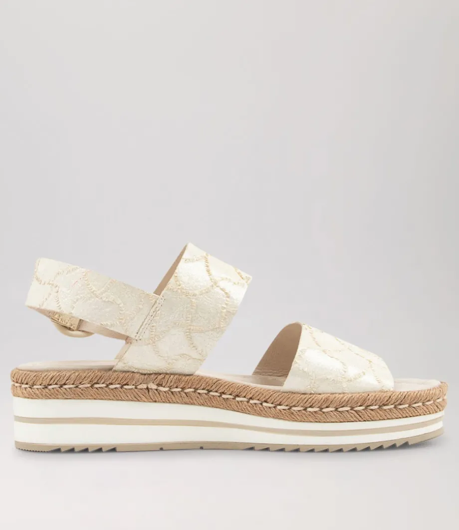 Atha White Frill Leather Espadrilles