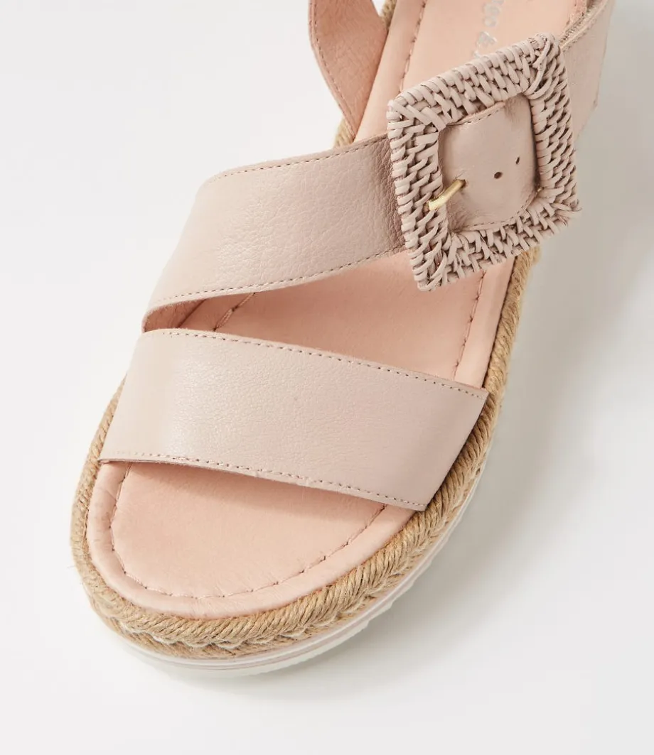 Atory Rose Leather Sandals