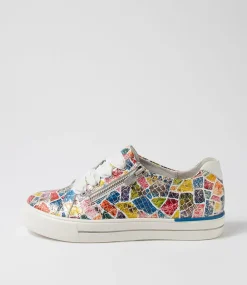 Audry W Bright Metallic Multi Leather Sneakers