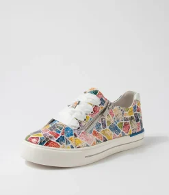 Audry W Bright Metallic Multi Leather Sneakers