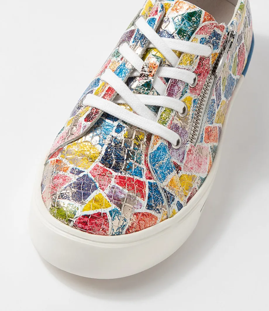 Audry W Bright Metallic Multi Leather Sneakers