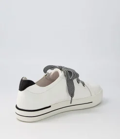 Audry W White Black Patent Leather Sneakers