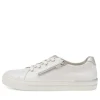 Audry W White Silver Leather Sneakers