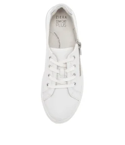 Audry W White Silver Leather Sneakers