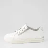 Audry W White Wrinkle Patent Leather Sneakers