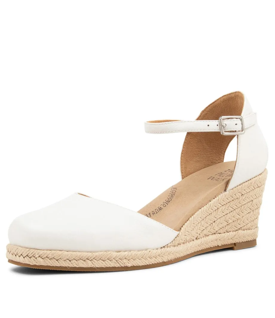Autumn W White Leather Heels
