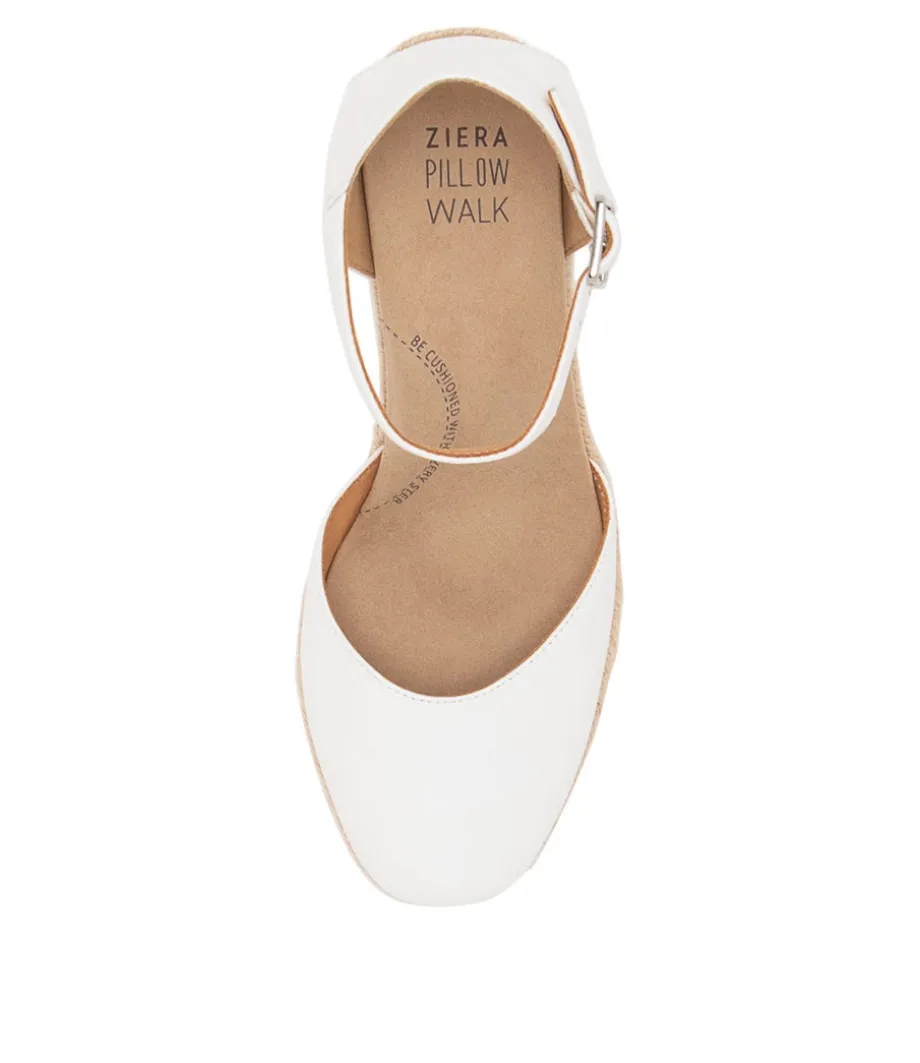 Autumn W White Leather Heels